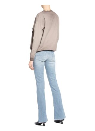 Frogbox Sweatshirt Mit Paillettenbesatz grau
