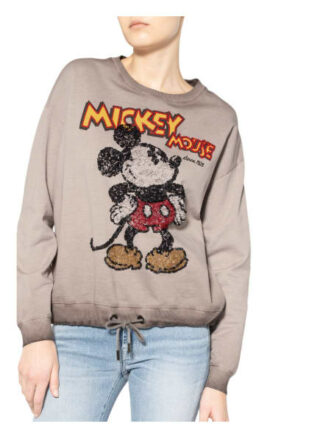 Frogbox Sweatshirt Mit Paillettenbesatz grau