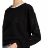 Frogbox Sweatshirt Mit Schmucksteinbesatz schwarz