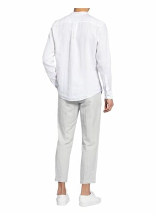 Fynch-Hatton Leinenhemd Mit Stehkragen Comfort Fit weiss