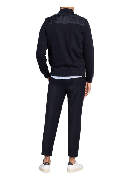Fynch-Hatton Strickjacke Im Materialmix blau Fynch-Hatton Strickjacke Im Materialmix blau