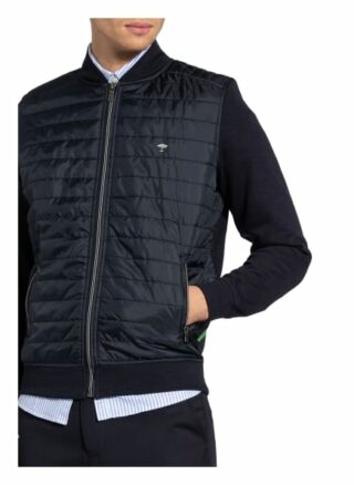 Fynch-Hatton Strickjacke Im Materialmix blau