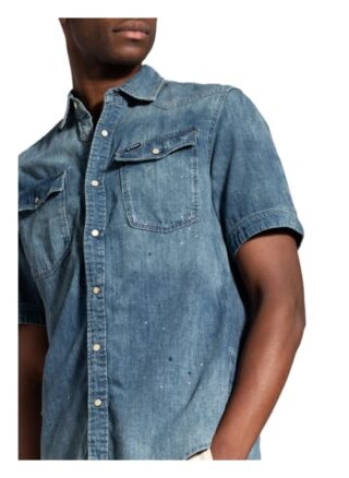 G-Star Raw Kurzarm-Hemd Herren, Blau