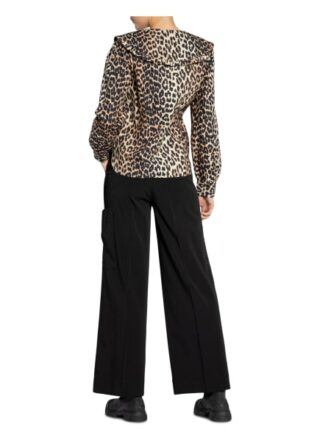 Ganni Bluse Mit Rüschenbesatz schwarz