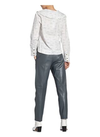 Ganni Bluse Mit Rüschenbesatz weiss