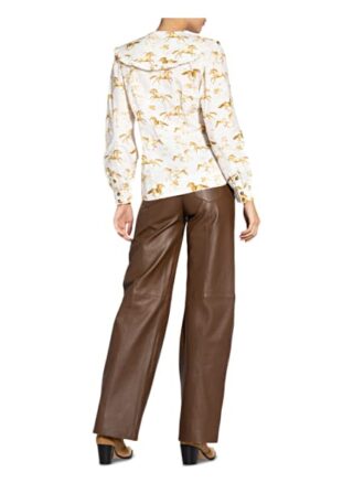 Ganni Bluse Damen, Weiß