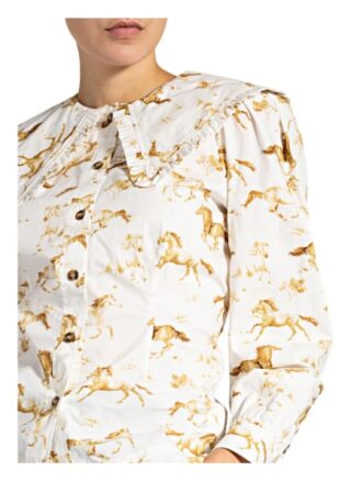 Ganni Bluse Damen, Weiß