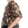 Ganni Blusenshirt Aus Plissee braun