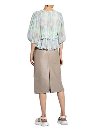Ganni Blusenshirt Mit 3/4-Arm weiss