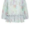 Ganni Blusenshirt Mit 3/4-Arm weiss