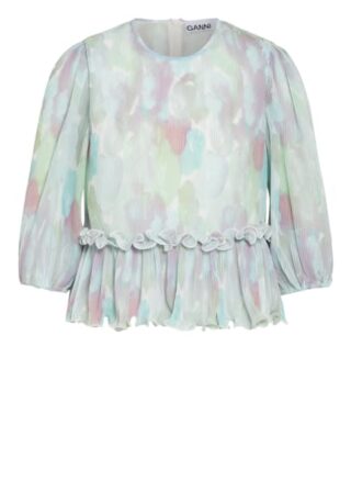 Ganni Blusenshirt Mit 3/4-Arm weiss