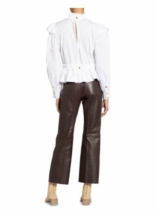 Ganni Blusenshirt Mit Volants weiss