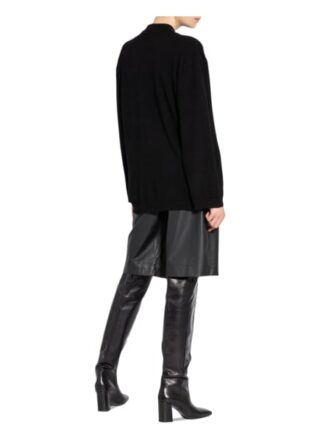 Ganni Cashmere-Pullover Mit Schmucksteinbesatz schwarz