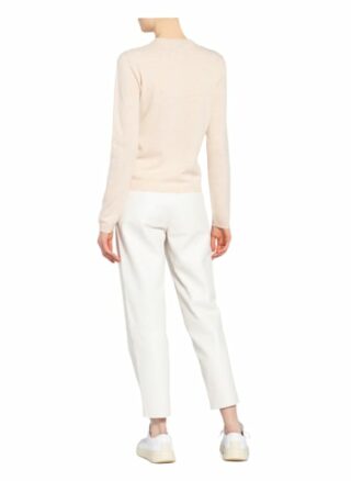 Ganni Cashmere-Pullover Mit Schmucksteinbesatz weiss
