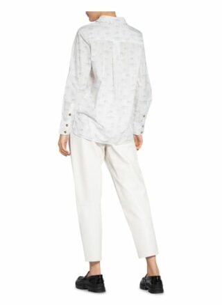 Ganni Hemdbluse Mit Rüschenbesatz weiss