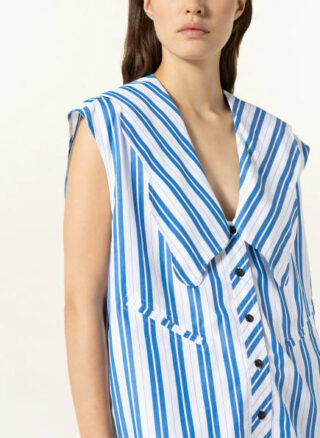 Ganni Oversized-Blusentop weiss