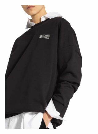 Ganni Oversized-Sweatshirt schwarz