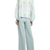 Ganni Plissee-Blusenshirt weiss