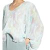 Ganni Plissee-Blusenshirt weiss