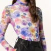 Ganni Rollkragenshirt pink
