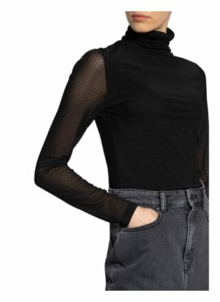 Ganni Rollkragenshirt schwarz