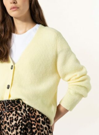 Ganni Strickjacke Mit Alpaka gelb