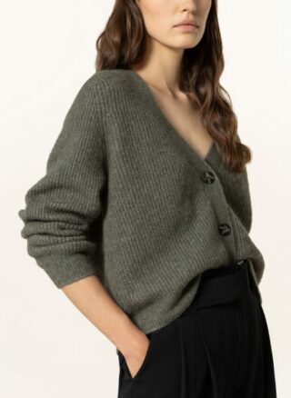 Ganni Strickjacke Mit Alpaka gruen