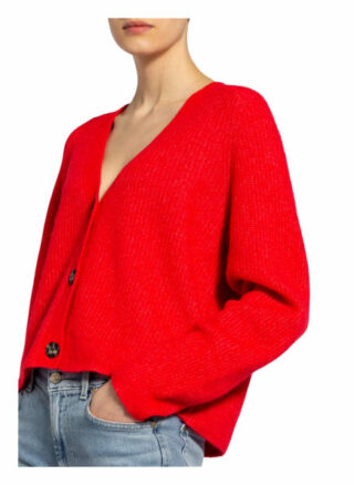 Ganni Strickjacke Mit Alpaka rot