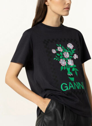 Ganni T-Shirt schwarz