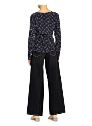 Ganni Wickelbluse blau