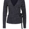 Ganni Wickelbluse blau