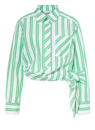 Ganni Wickelbluse gruen
