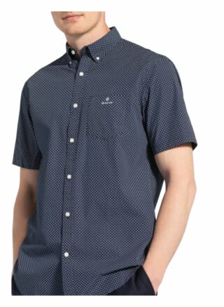 Gant Kurzarm-Hemd Regular Fit blau