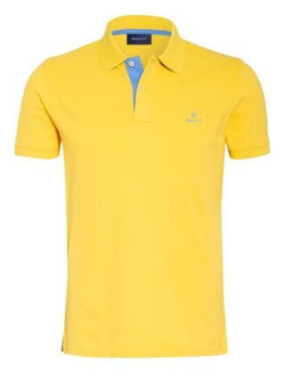 Gant Piqué-Poloshirt Herren, Gelb