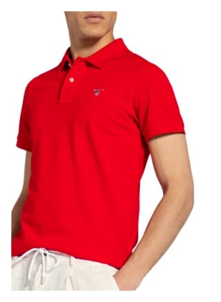 Gant Piqué-Poloshirt Herren, Rot
