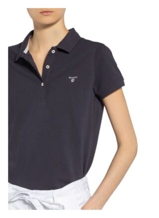 Gant Piqué-Poloshirt schwarz