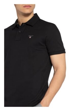 Gant Pique-Poloshirt Herren, Schwarz