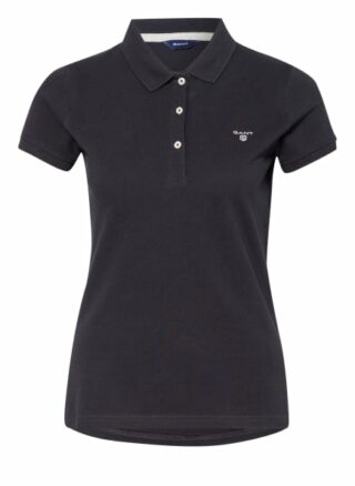 Gant Piqué-Poloshirt schwarz