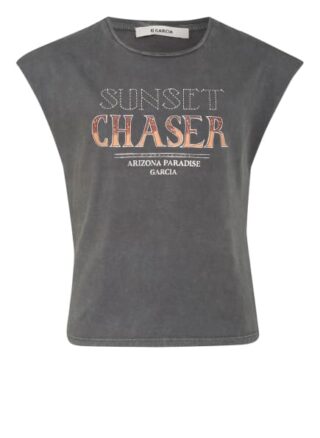 Garcia T-Shirt Mit Nietenbesatz grau