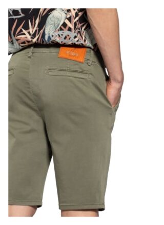 Goldgarn Denim Chino-Shorts Hafen gruen