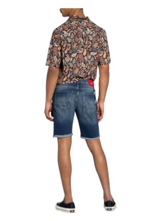 GOLDGARN DENIM Planken Jeans-Shorts Herren, Blau