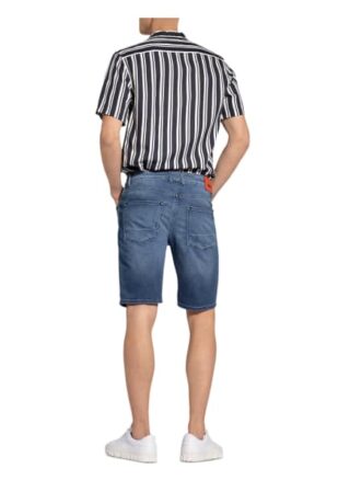 GOLDGARN DENIM Planken Jeans-Shorts Herren, Blau