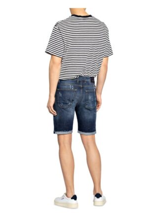 GOLDGARN DENIM Planken Jeans-Shorts Herren, Blau
