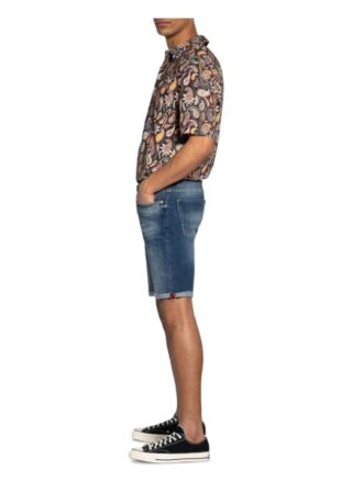 GOLDGARN DENIM Planken Jeans-Shorts Herren, Blau
