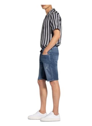 GOLDGARN DENIM Planken Jeans-Shorts Herren, Blau