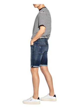 GOLDGARN DENIM Planken Jeans-Shorts Herren, Blau