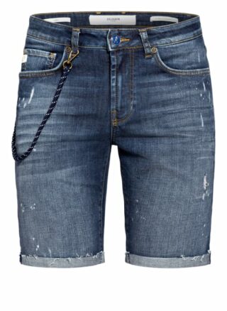 GOLDGARN DENIM Planken Jeans-Shorts Herren, Blau