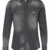 Goldgarn Denim Jeanshemd Slim Fit grau