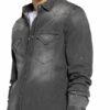 Goldgarn Denim Jeanshemd Slim Fit grau