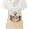 Grace T-Shirt Mit Paillettenbesatz beige